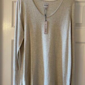 NWT, Nic+Zoe Cotton Sweater, Size Medium, Putty Color
